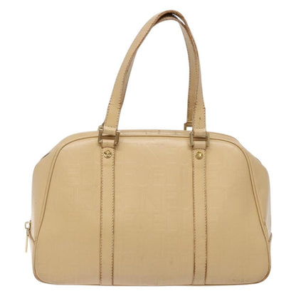 Celine CELINE Hand Bag Leather Beige Gold Authentic bs28305