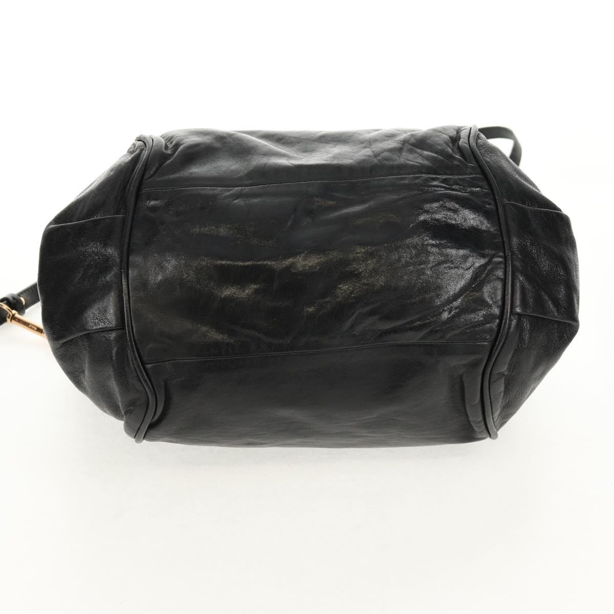 Chloé Chloé Chloe Etel Hand Bag Leather 2way Black Authentic BA6838