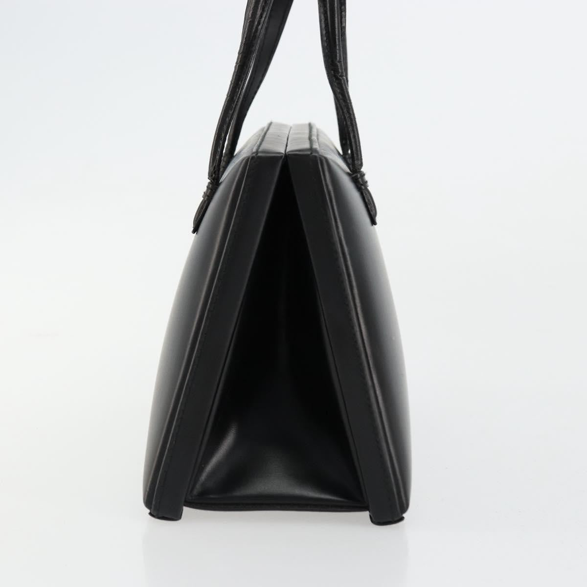 Loewe LOEWE Hand Bag Leather Black Gold Authentic bs34657