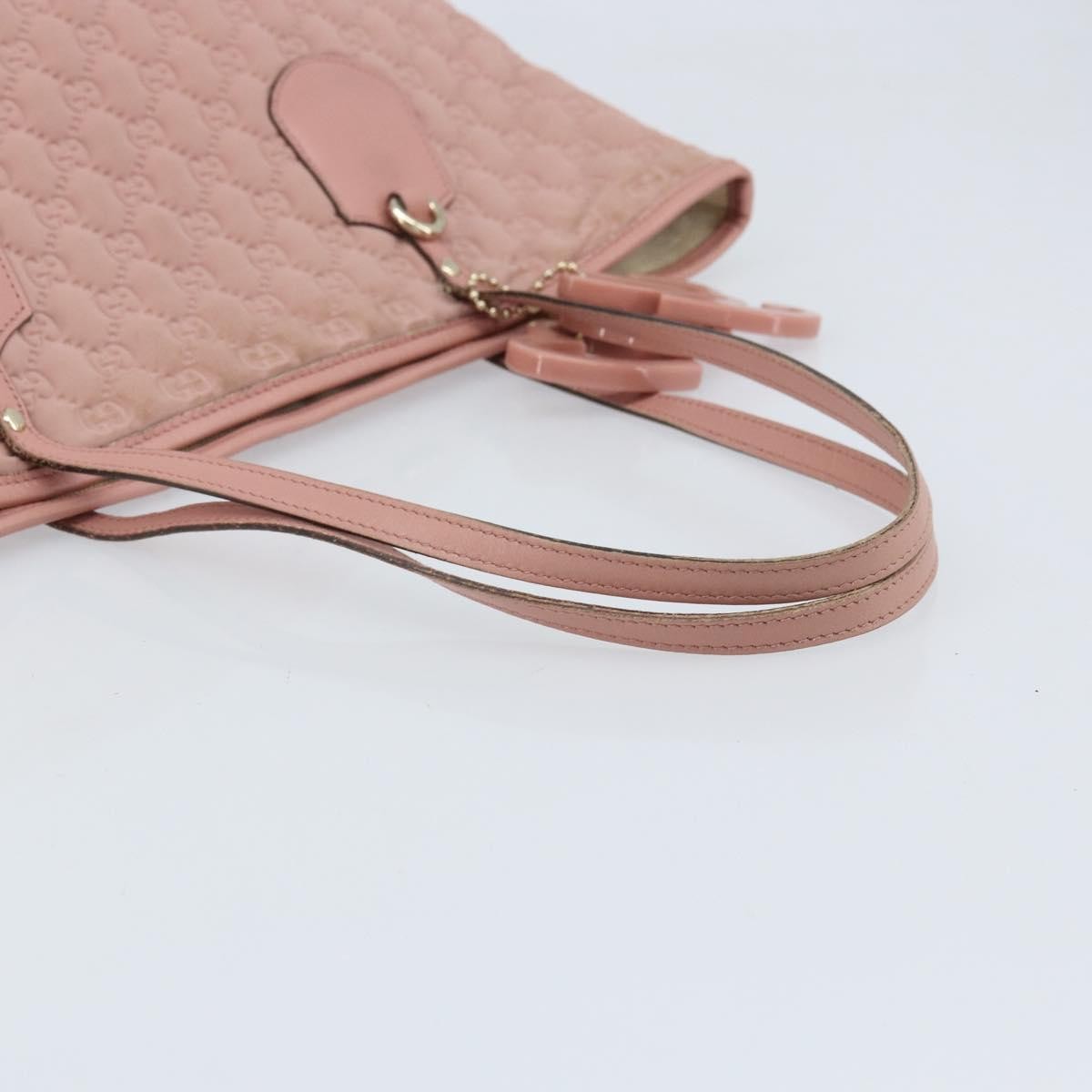 Gucci GUCCI GG Canvas Tote Bag Nylon Pink Gold 211976 Authentic LNZ669