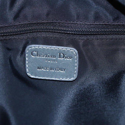 Dior Christian Dior Canage Hand Bag Nylon Gray Silver Authentic 147959