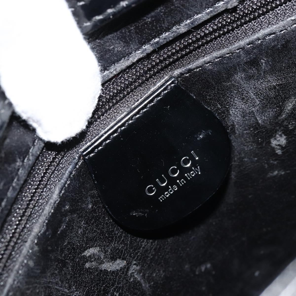 Gucci GUCCI Shoulder Bag Patent leather Black Silver 000 1046 0506 Authentic 175203