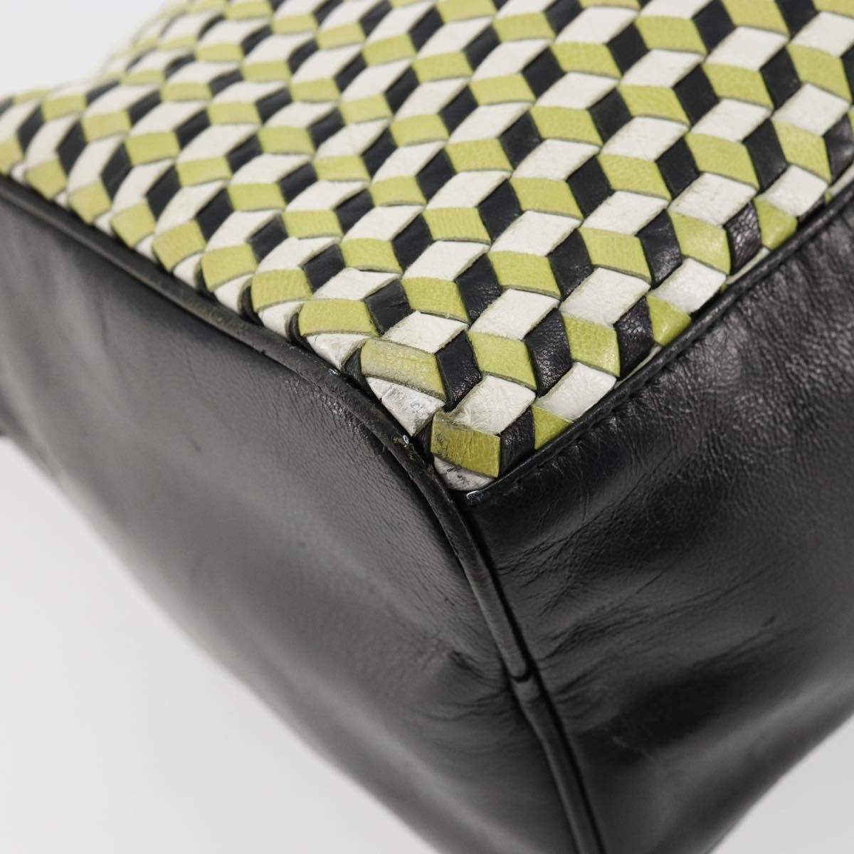 Prada PRADA Shoulder Bag Leather Yellow Gold Authentic bs35156