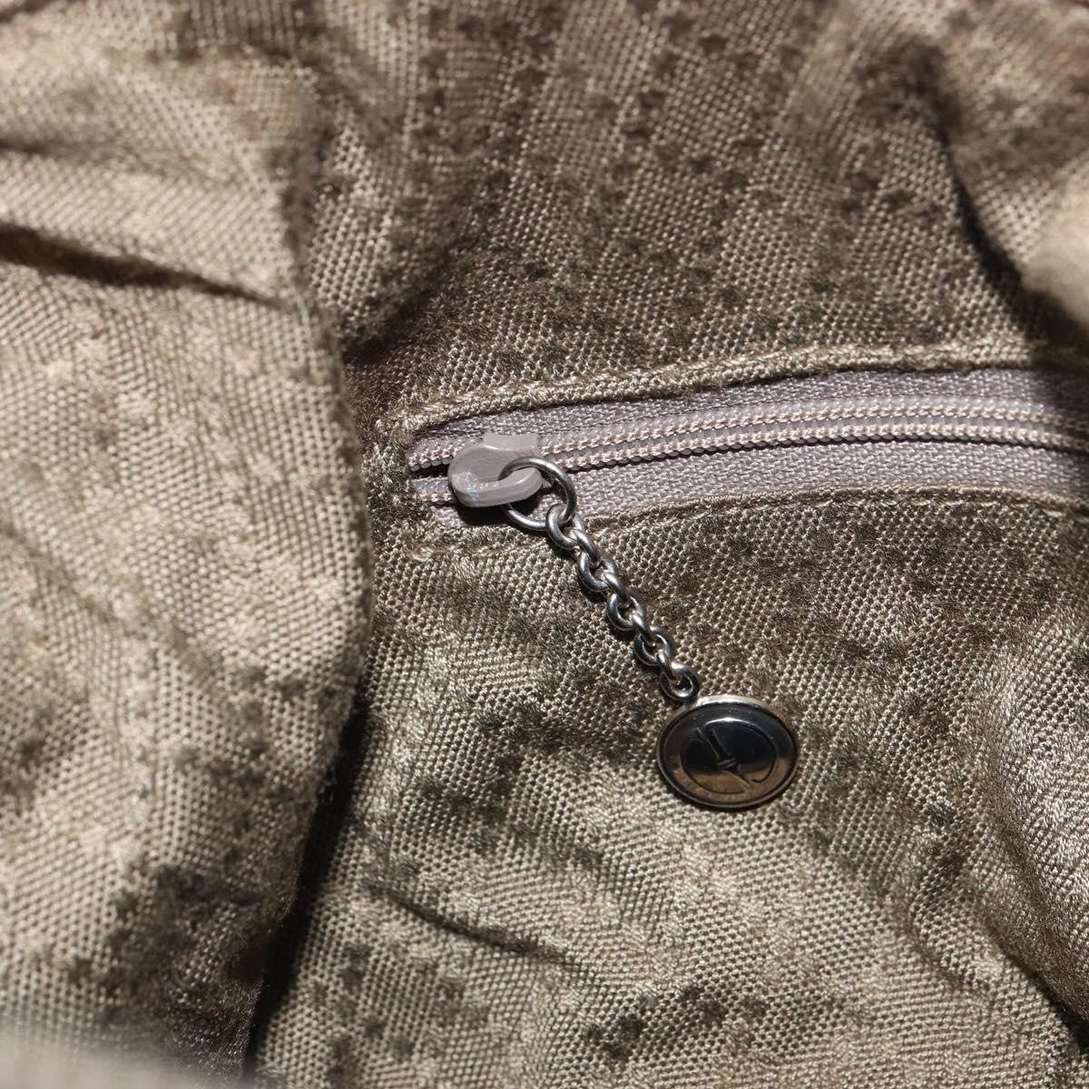 Gucci GUCCI Bamboo Shoulder Bag Nylon Khaki Silver 000 0531 Authentic ep12494