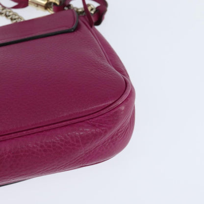 Gucci GUCCI Chain Soho Shoulder Bag Leather Pink Gold 336752 Authentic 150086
