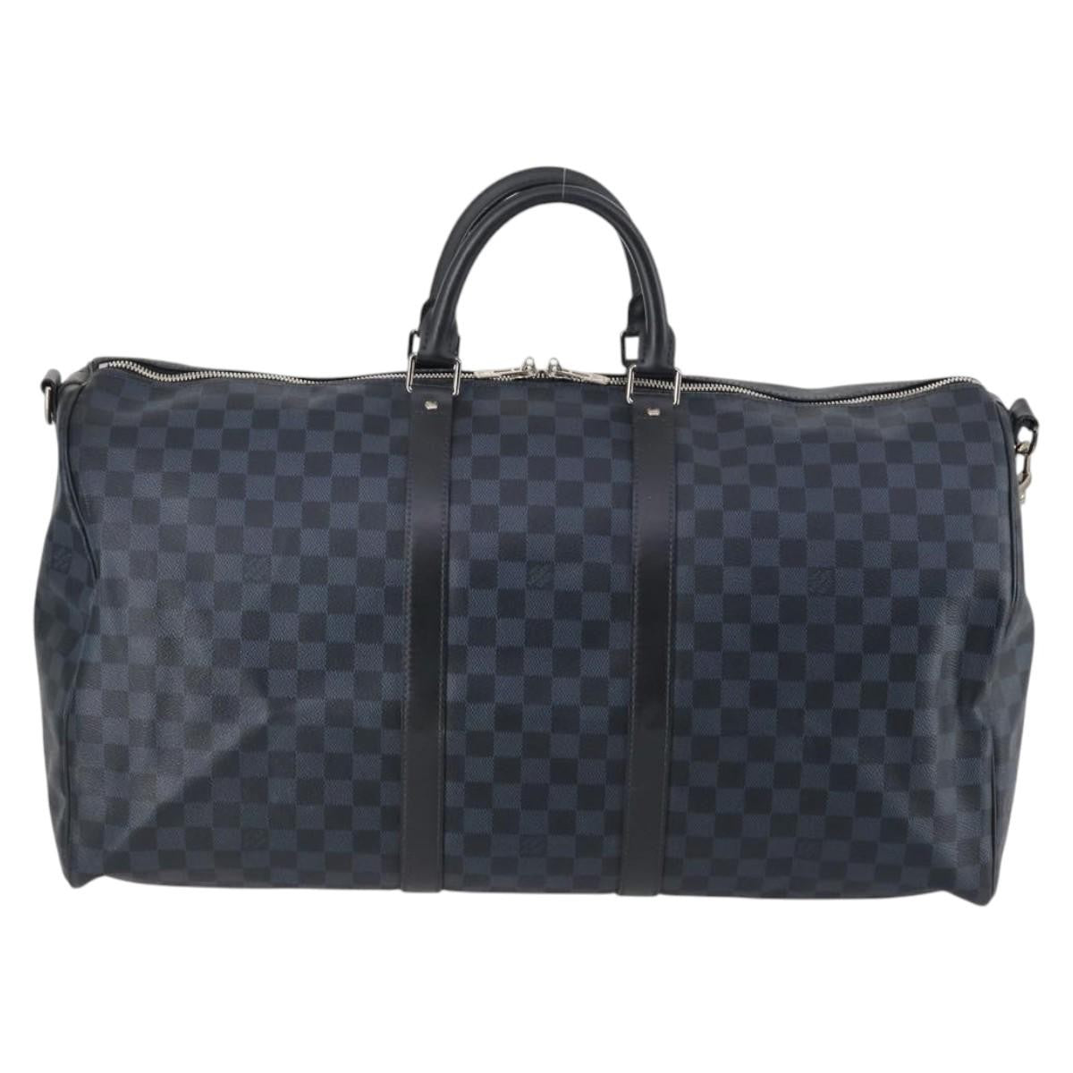 Louis Vuitton LOUIS VUITTON Damier Cobalt Keepall Bandouliere 55 Boston Bag N41356 Authentic 140505
