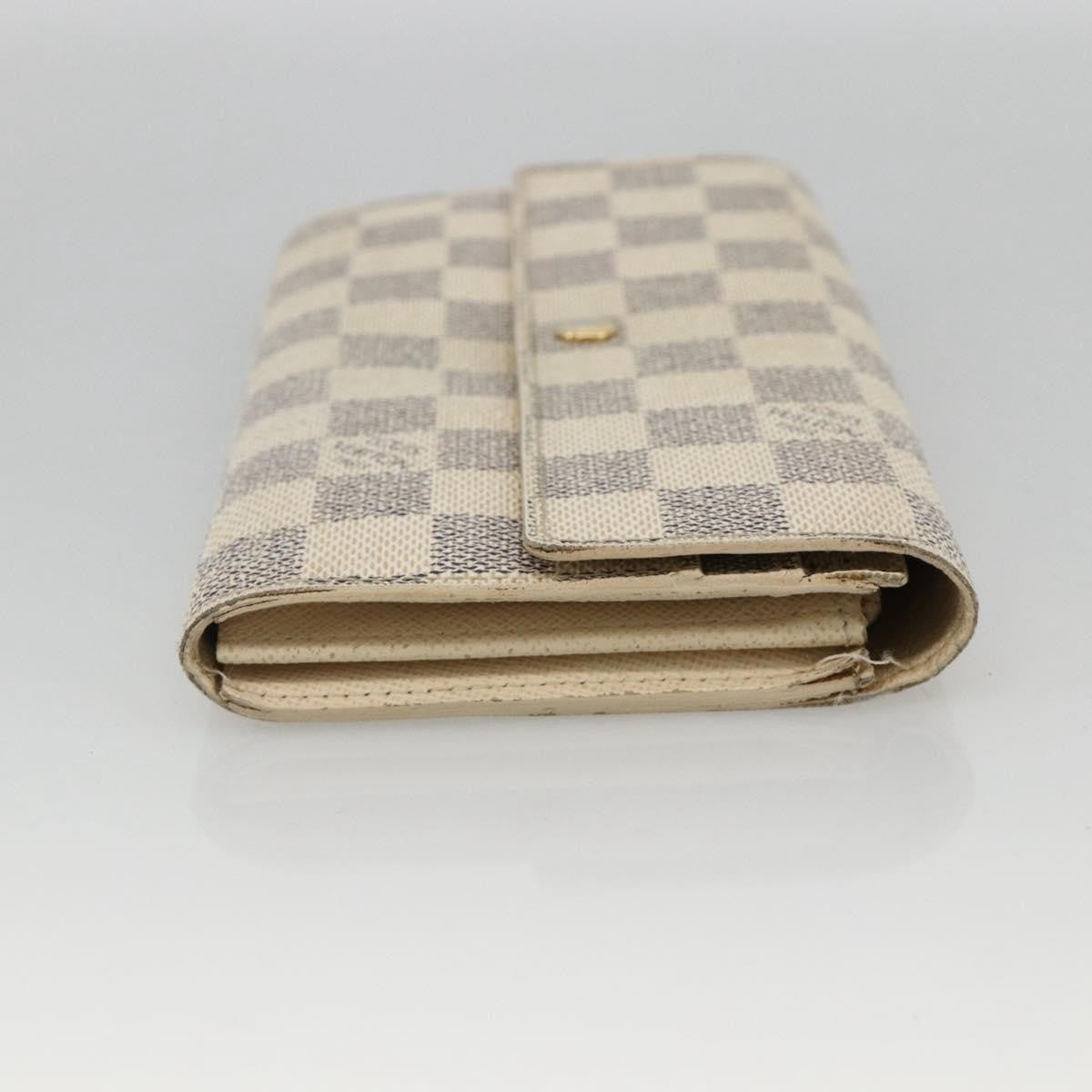 Louis Vuitton LOUIS VUITTON Damier Azur Portefeuille Sarah Long Wallet N61735 LV Authentic YKZ1187 Bag