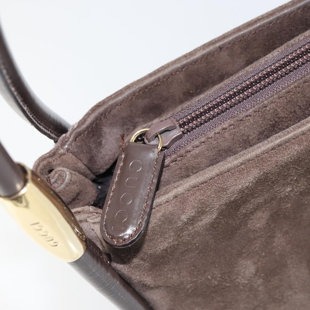 Gucci GUCCI Shoulder Bag Suede Brown Gold 000 2855 0550 0 Authentic 156851