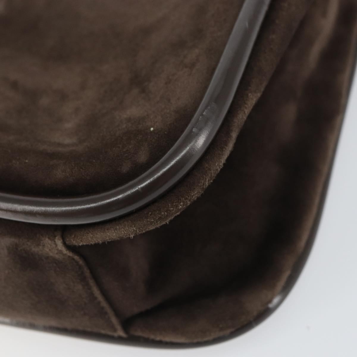 Gucci GUCCI Shoulder Bag Suede Brown Gold 000 2855 0550 0 Authentic 156851