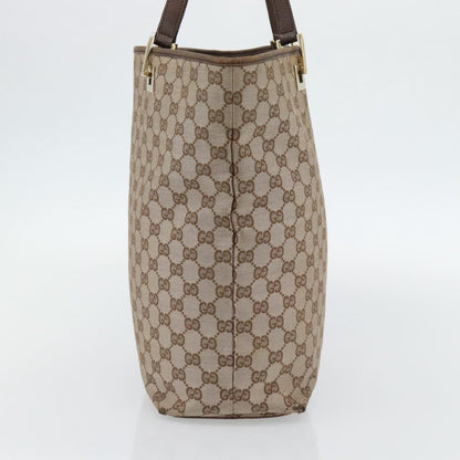 Gucci GUCCI GG Canvas Tote Bag Beige Gold 002 1098 1705 Authentic bs35275