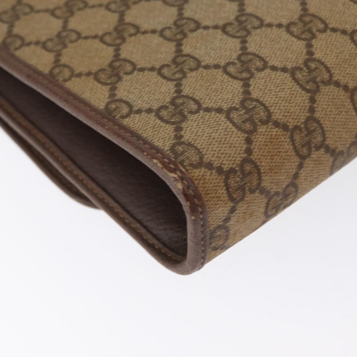 Gucci GUCCI GG Supreme Shoulder Bag PVC Beige Gold 004 115 6197 Authentic 162108
