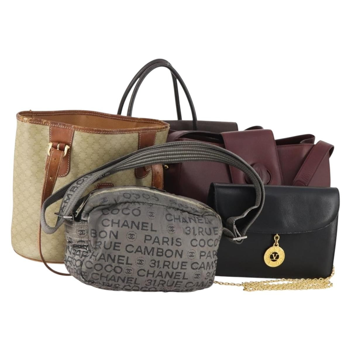 Burberry BURBERRY Celine Chanel Cartier Valentino Bag Nylon Leather 5 Set Authentic 155800