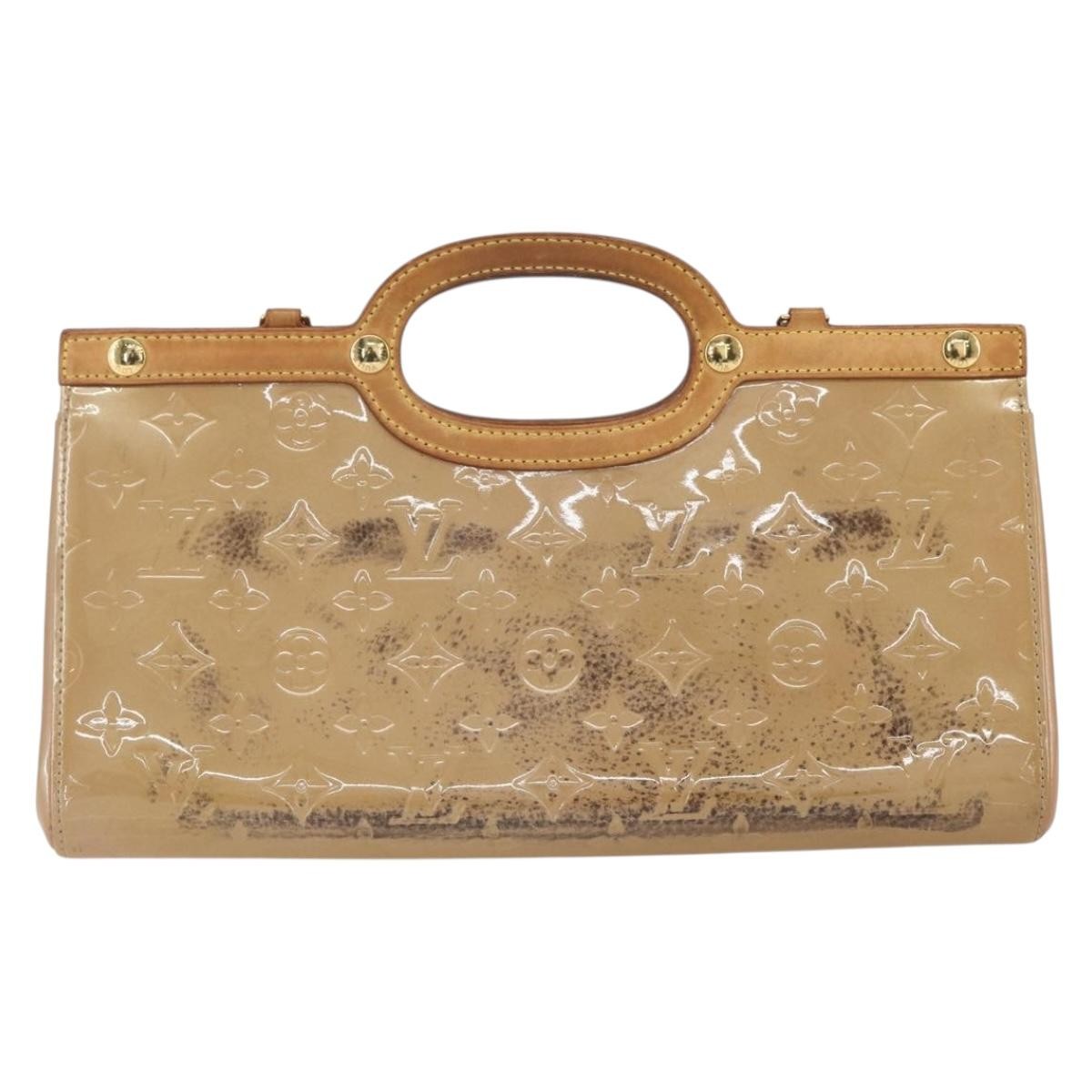 Louis Vuitton LOUIS VUITTON Monogram Vernis Roxbury Drive Bag 2Way Noisette M91372 Authentic 164676