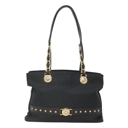 Gianni Versace Gianni Versace Tote Bag Nylon Black Gold Authentic bs25747
