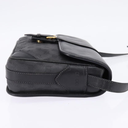Gucci GUCCI GG Canvas Shoulder Bag Black Gold 001 261 0613 Authentic 144610