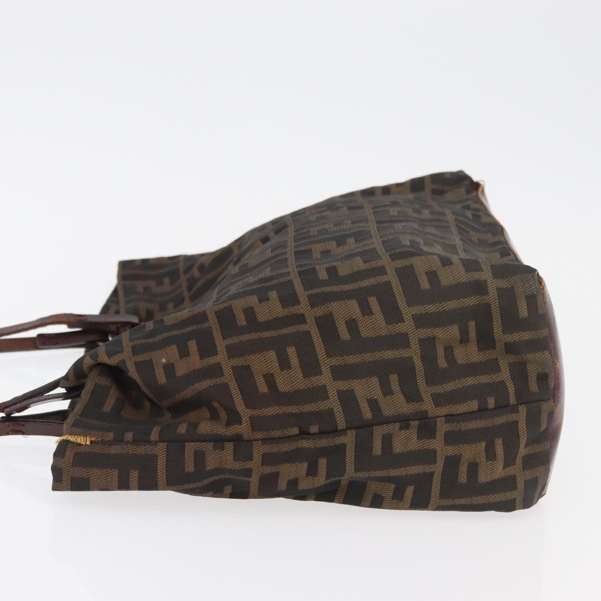 Fendi FENDI Zucca Canvas Tote Bag Brown Black Authentic 175192