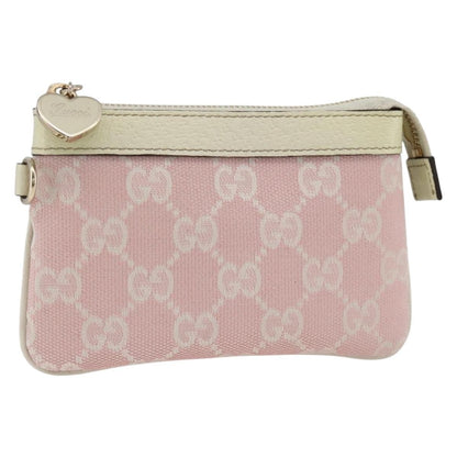 Gucci GUCCI GG Canvas Pouch Pink Gold Authentic BAZ875A Bag