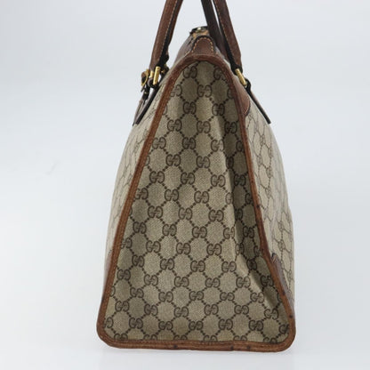 Gucci GUCCI GG Supreme Boston Bag PVC Old Gucci Beige Gold Authentic 158499