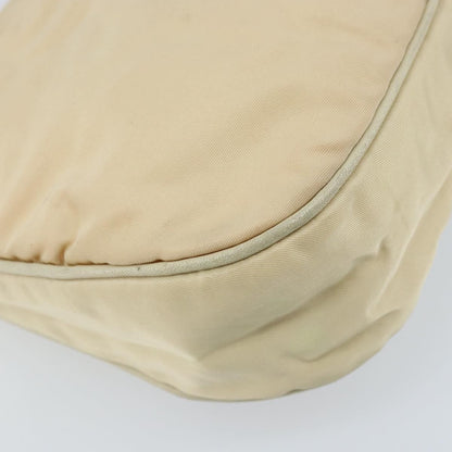 Prada PRADA Shoulder Bag Nylon Beige Gold Authentic LNZ823