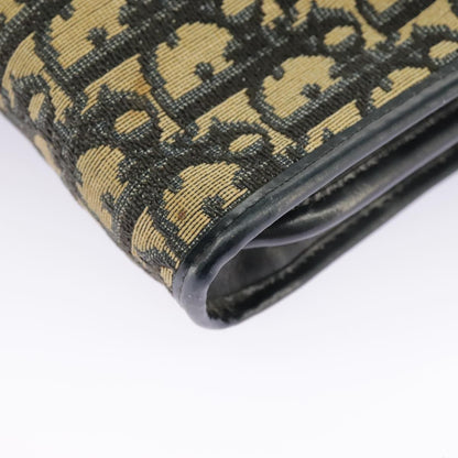Dior Christian Dior Trotter Canvas Shoulder Bag Navy Gold Authentic 98475
