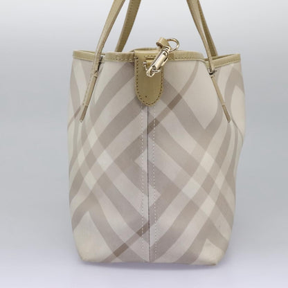 Burberry BURBERRY Nova Check Tote Bag PVC Beige Authentic ti2855