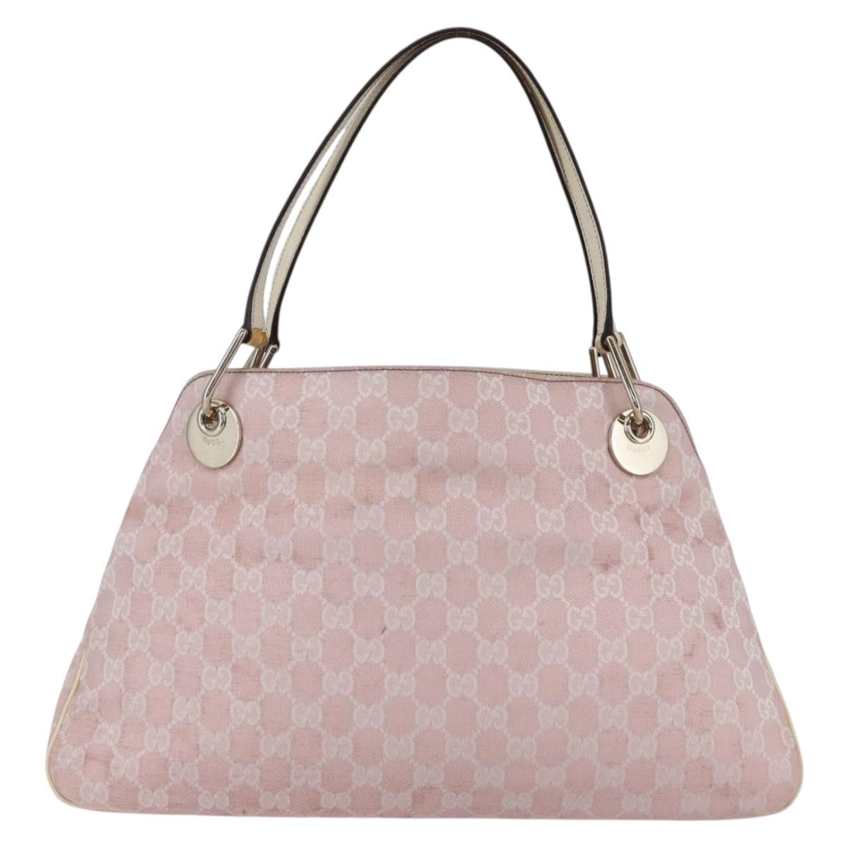 Gucci GUCCI GG Canvas Tote Bag Pink Gold 121023 Authentic ep11753