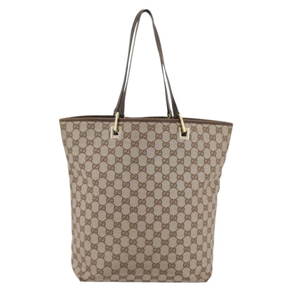 Gucci GUCCI GG Canvas Tote Bag Beige Gold 002 1098 1705 Authentic bs35275