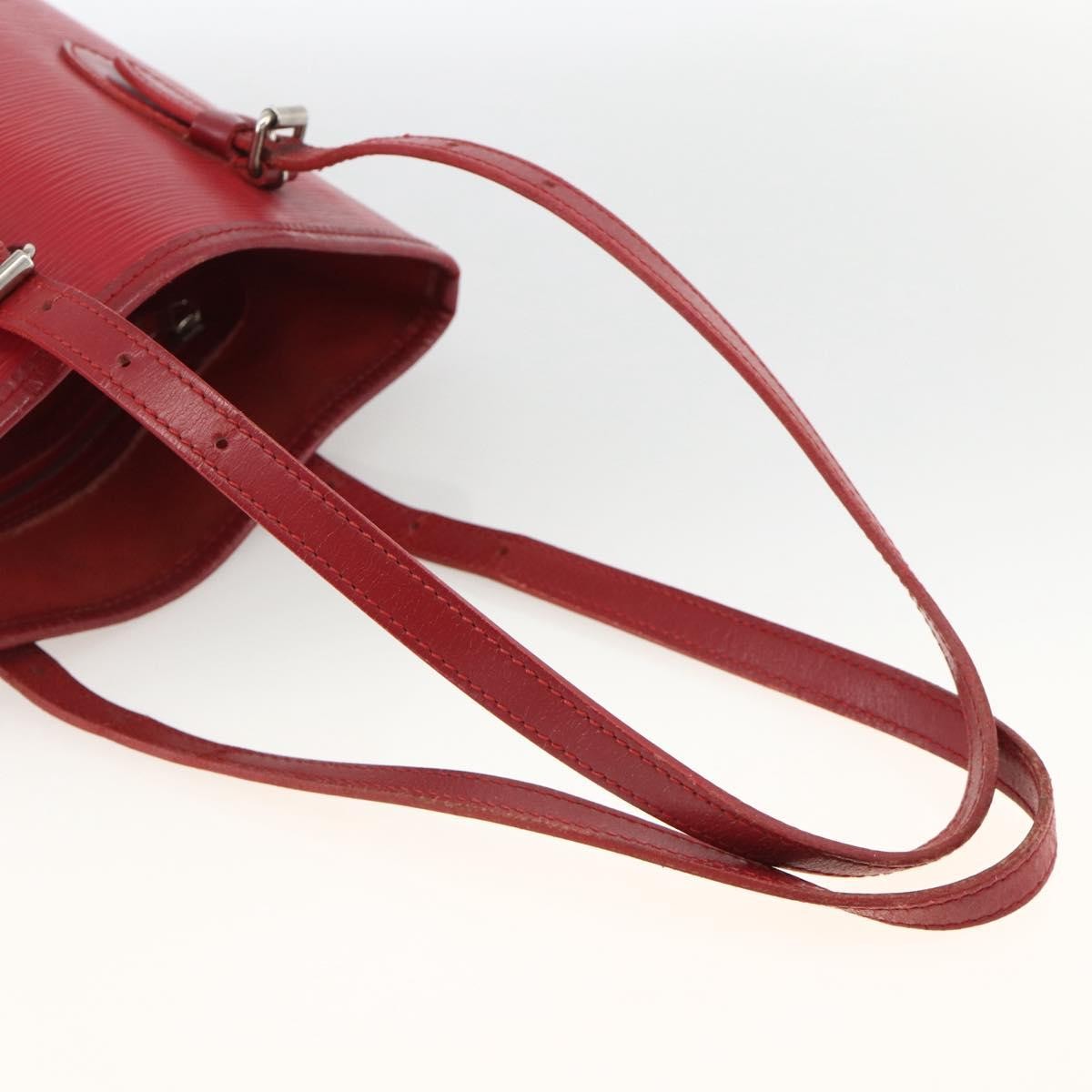 Louis Vuitton LOUIS VUITTON Epi Bucket PM Shoulder Bag Red M5899E LV Authentic bs34346