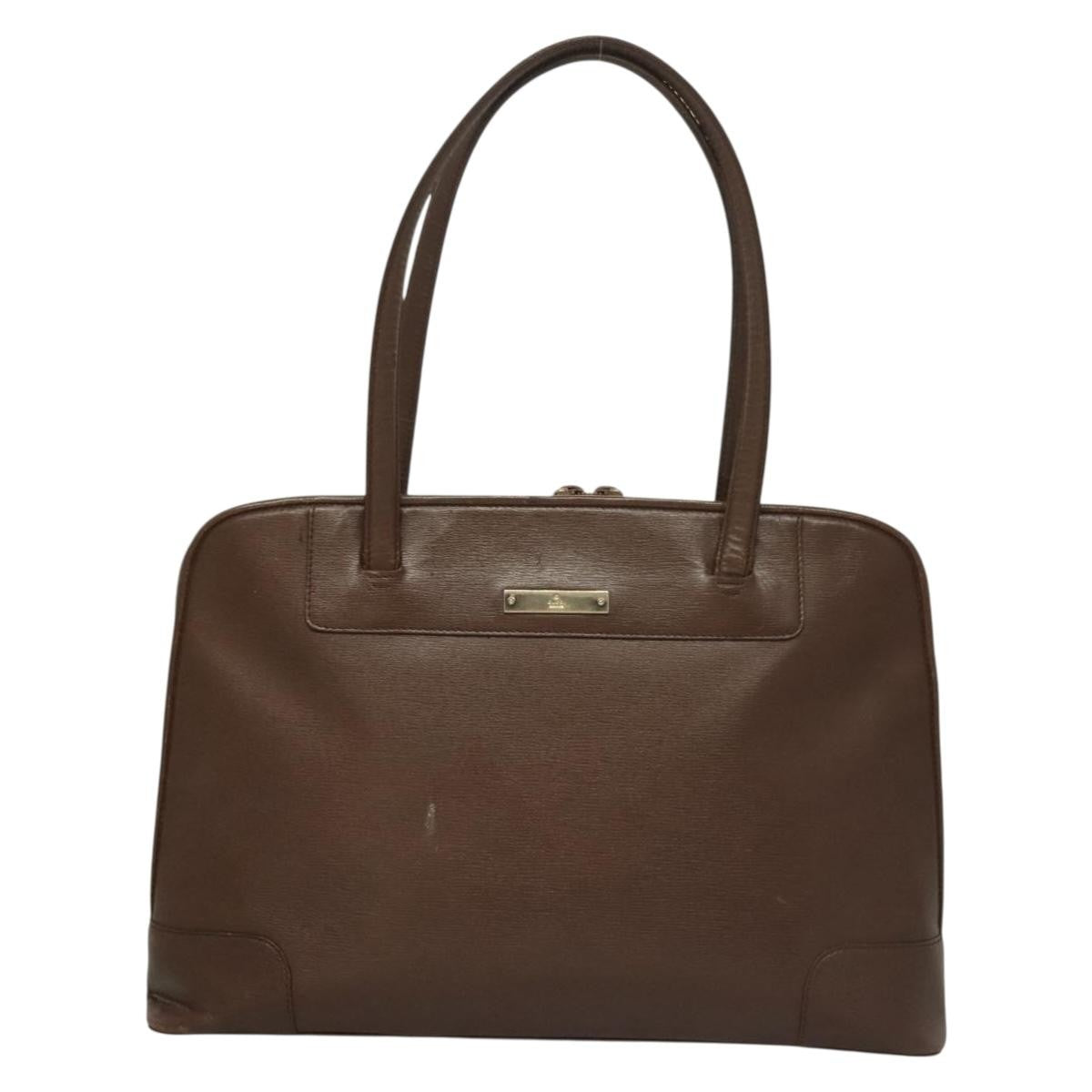 Gucci GUCCI Tote Bag Leather Brown Authentic 133332