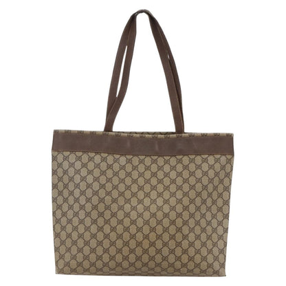 Gucci GUCCI GG Supreme Tote Bag PVC Beige 156 02 109 Authentic bs30092