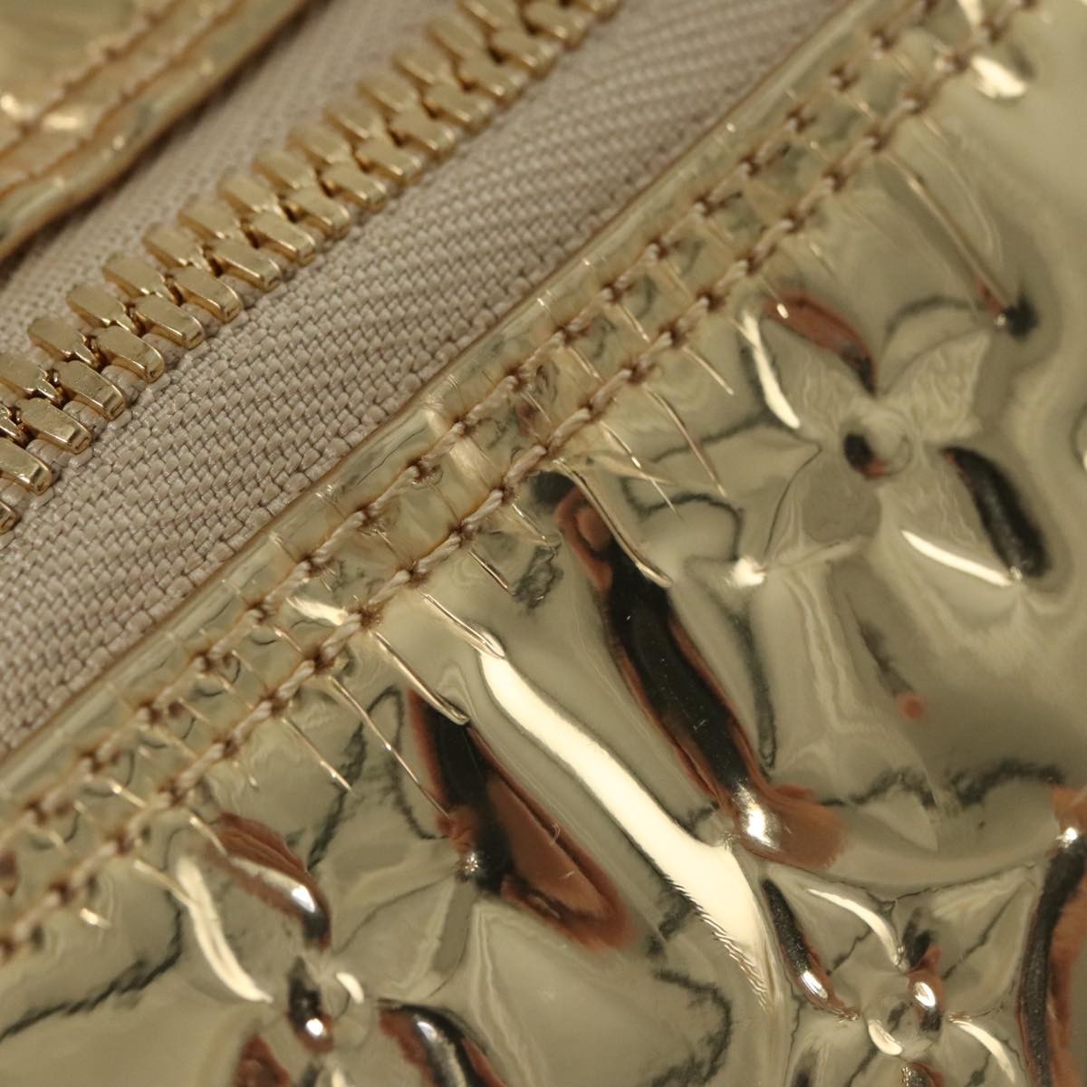 Louis Vuitton LOUIS VUITTON Monogram Miroir Keepall 55 Boston Bag Gold LV Authentic 104239S