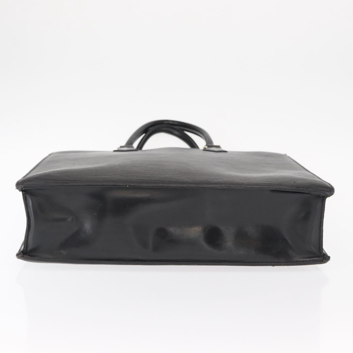 Louis Vuitton LOUIS VUITTON Epi Sac Plat Hand Bag Black M59082 LV Authentic ka251