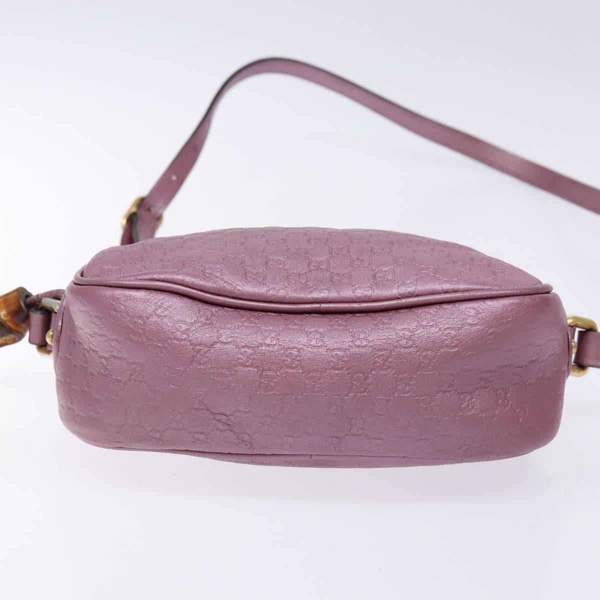 Gucci GUCCI Micro GG Canvas Guccissima Bag Leather Pink Gold 309538 Authentic sw1136