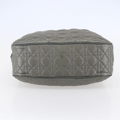 Dior Christian Dior Canage Hand Bag Nylon Gray Silver Authentic 147959