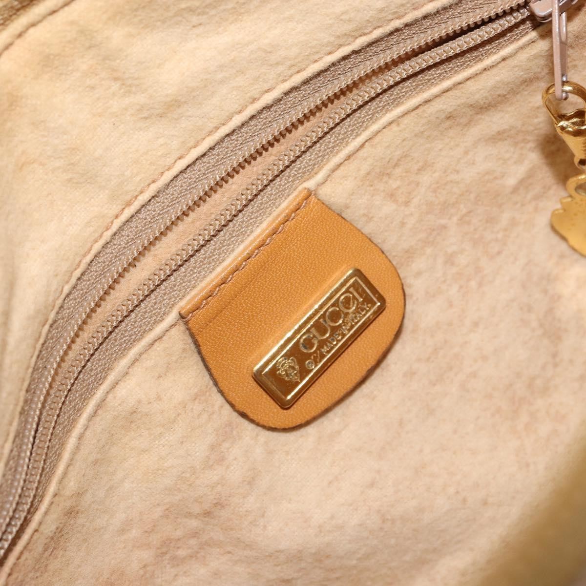 Gucci GUCCI Micro GG Supreme Shoulder Bag PVC Beige Gold Authentic ep11521