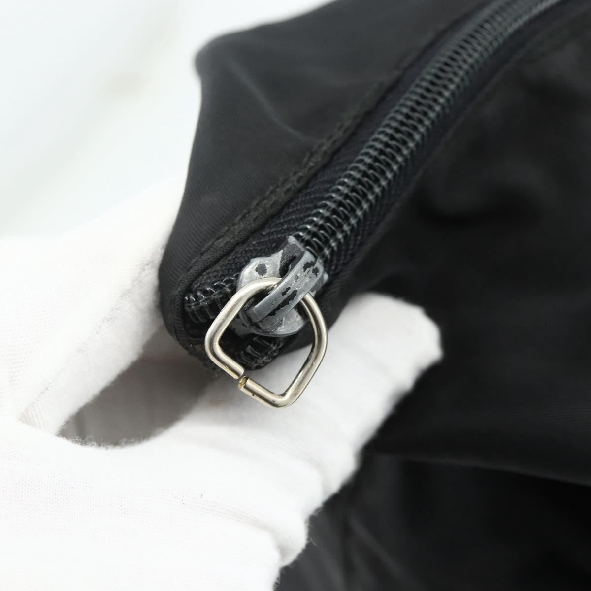 Prada PRADA Boston Bag Nylon Black Gold Authentic 176251