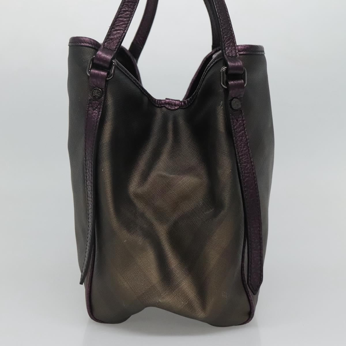 Burberry BURBERRY Nova Check Tote Bag PVC Brown Authentic ti2634