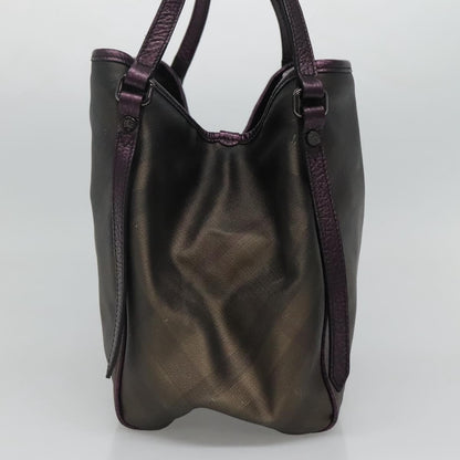 Burberry BURBERRY Nova Check Tote Bag PVC Brown Authentic ti2634