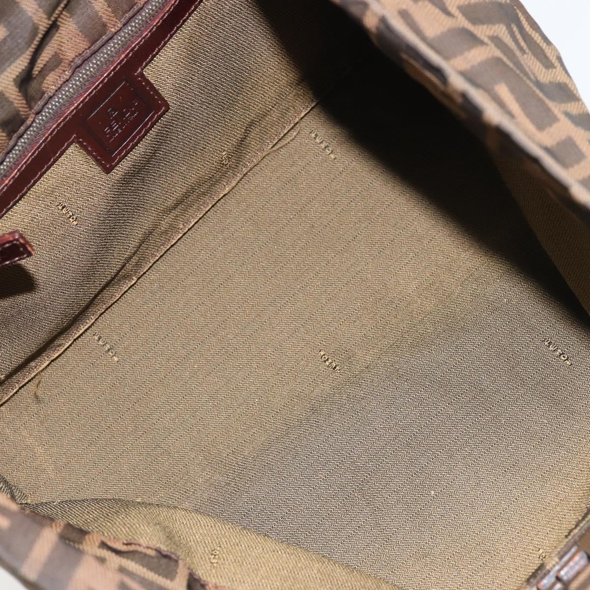 Fendi FENDI Zucca Canvas Tote Bag Brown Black Authentic 175192