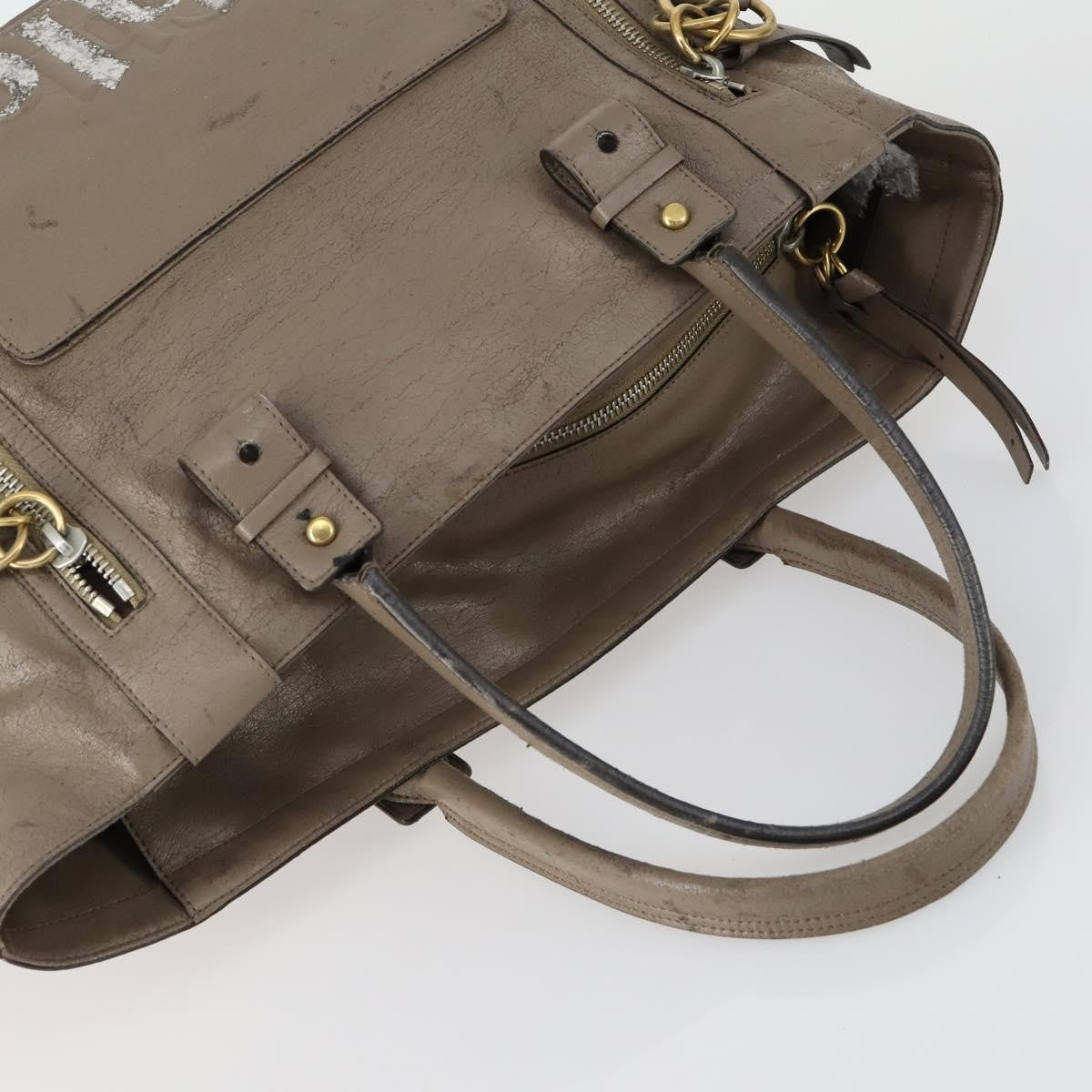 Chloé Chloé Chloe Tote Bag Leather 2 Set Black Beige Authentic bs31501