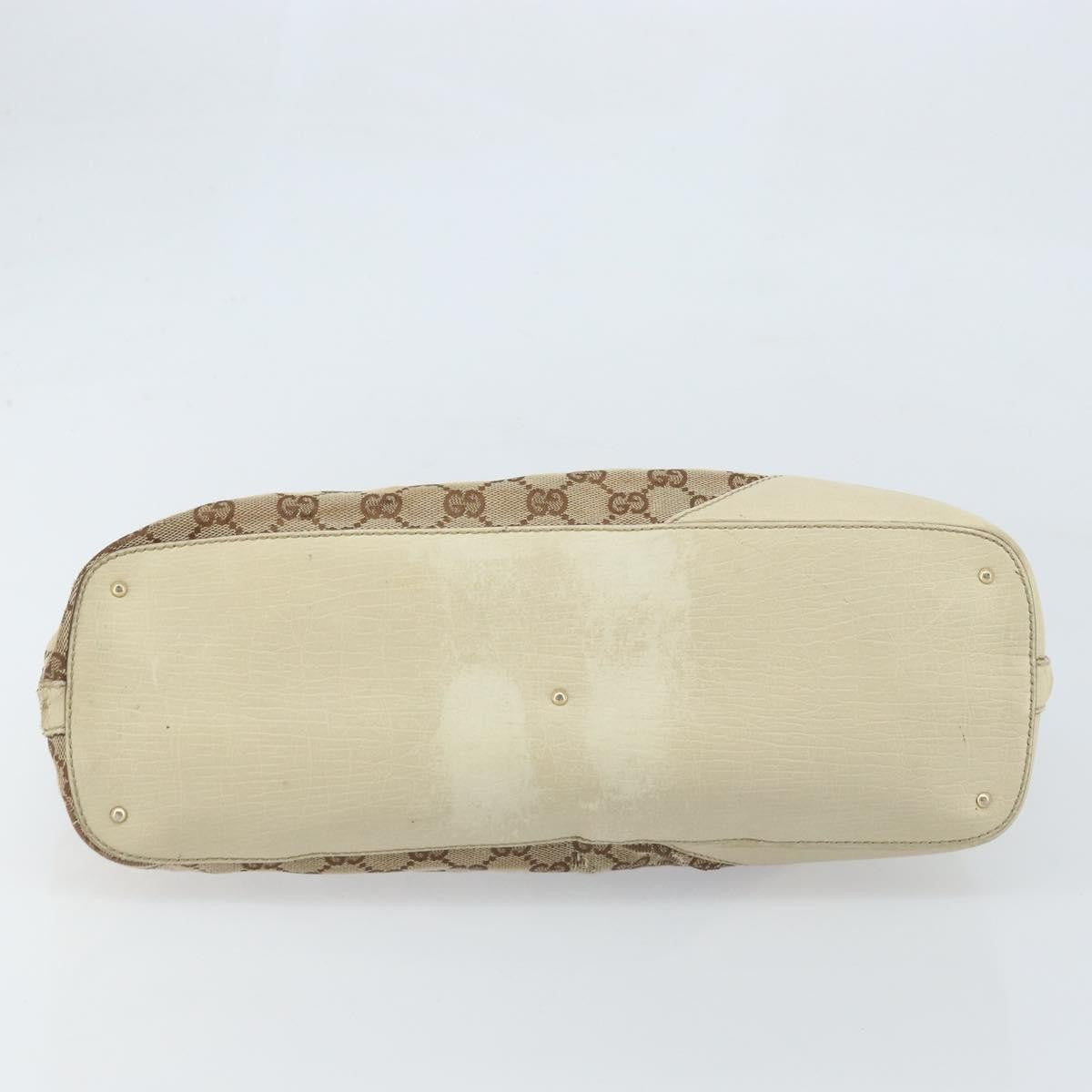 Gucci GUCCI GG Canvas Hand Bag Beige Gold 07198 Authentic 172295