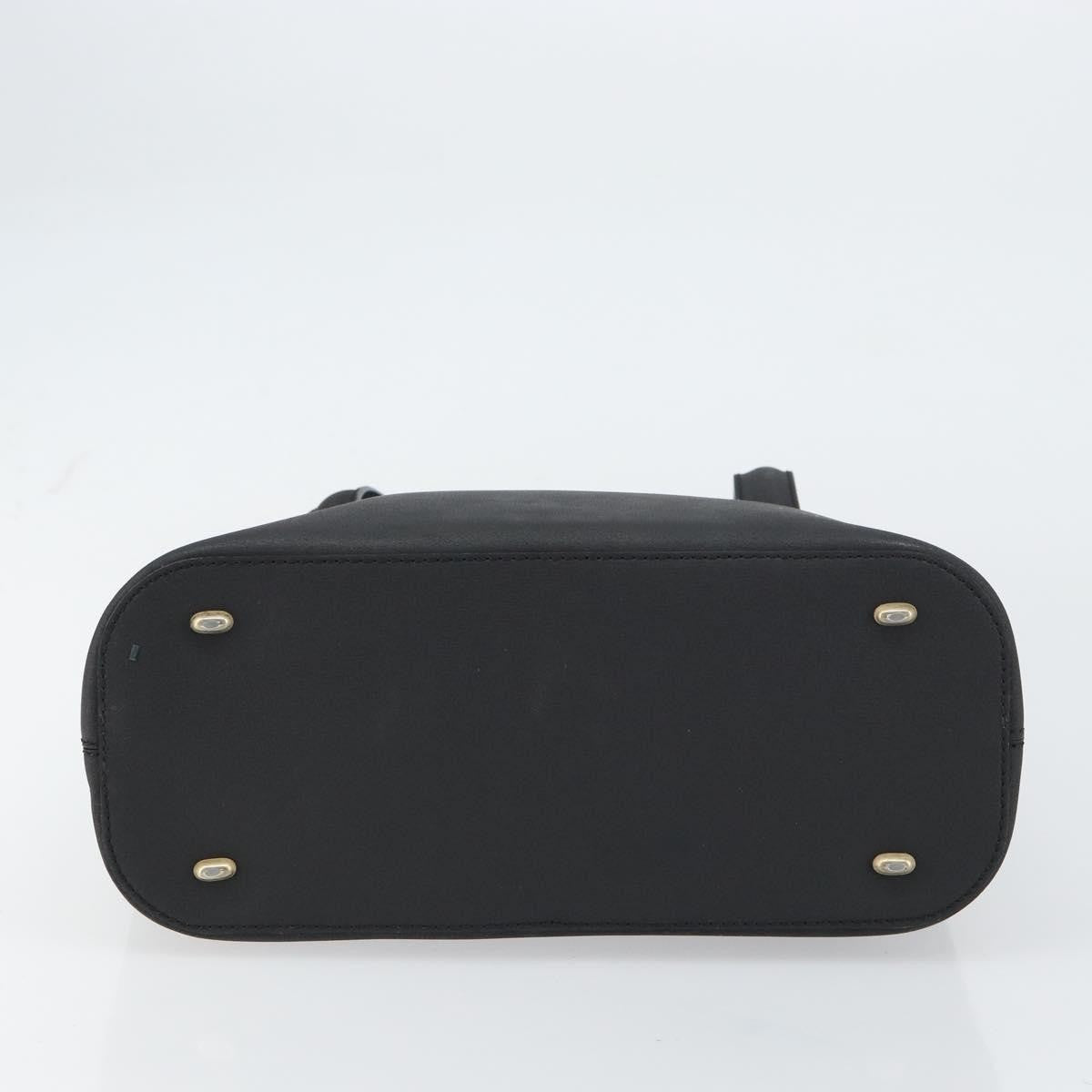 Celine CELINE Hand Bag Leather Black Gold Authentic BA9124