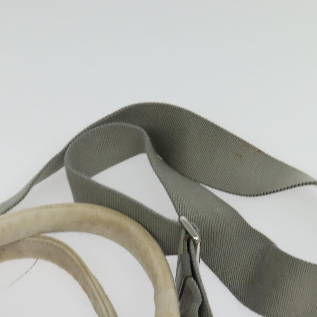Prada PRADA Bijoux Kanapa MM Tote Bag Canvas 2way Gray Authentic 140797