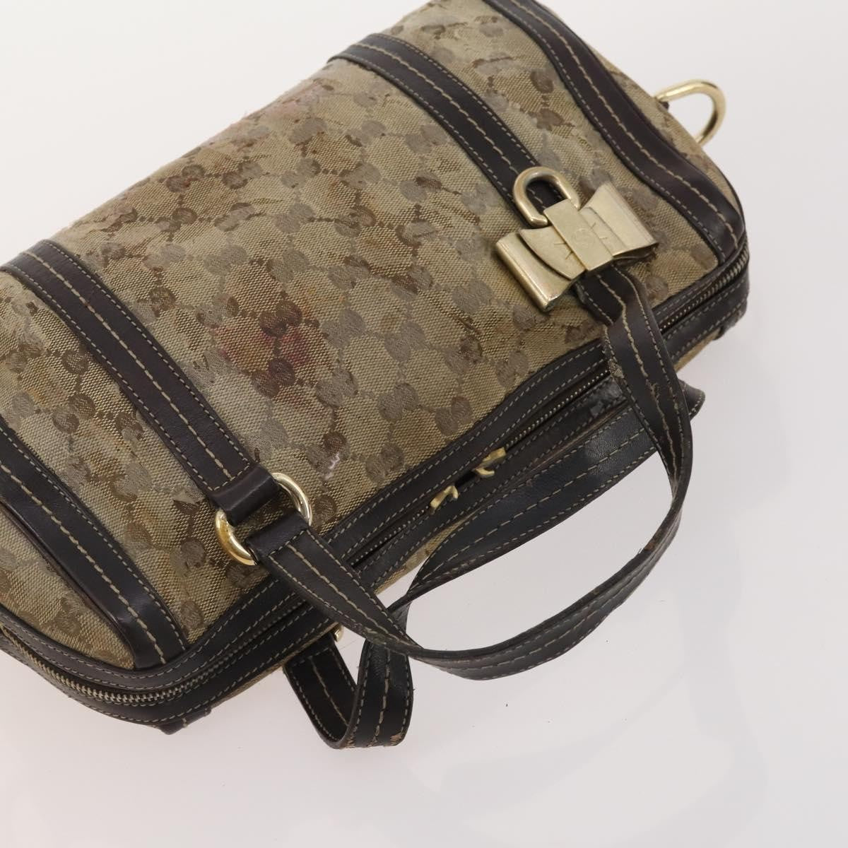 Gucci GUCCI GG Supreme GG Crystal Hand Bag PVC 3 Set Beige Authentic 174861