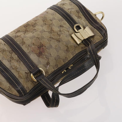 Gucci GUCCI GG Supreme GG Crystal Hand Bag PVC 3 Set Beige Authentic 174861