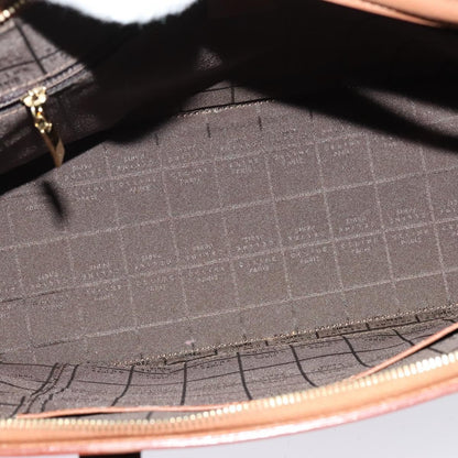 Celine CELINE Hand Bag Leather Brown Gold Authentic bs25822