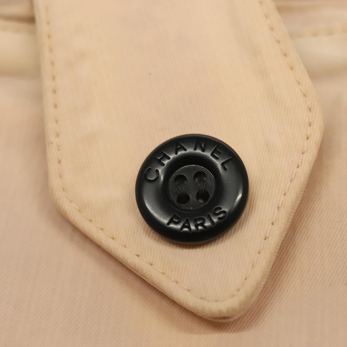 Chanel CHANEL COCO Mark Hand Bag Nylon Beige Gold CC Authentic 141982