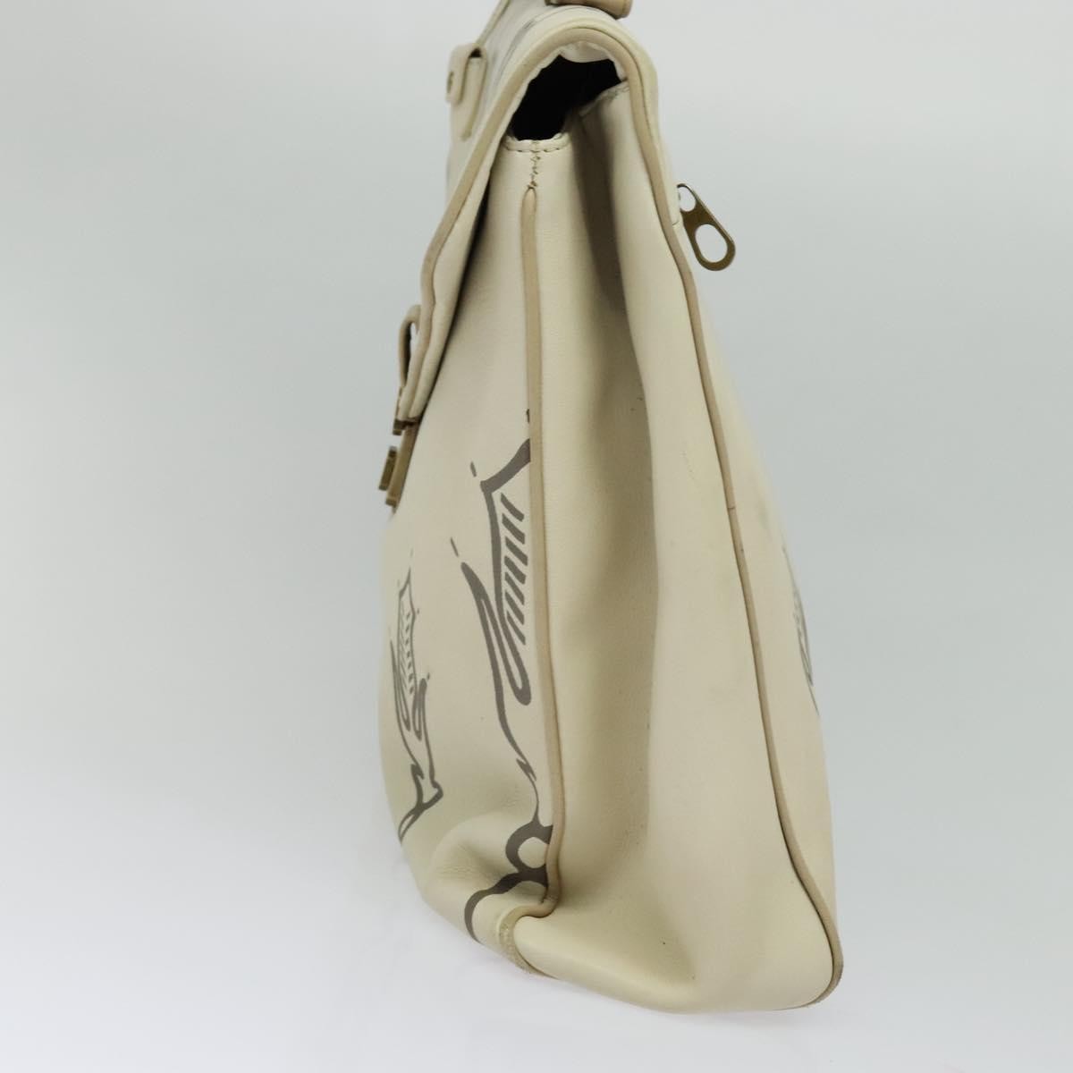 BOTTEGAVENETA BOTTEGAVENETA BOTTEGA VENETA Hand Bag Leather White Gold Authentic bs25987
