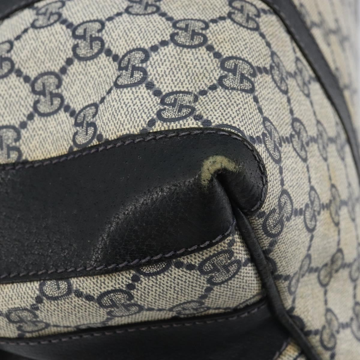 Gucci GUCCI GG Supreme Hand Bag PVC Navy Gold Authentic YKZ165