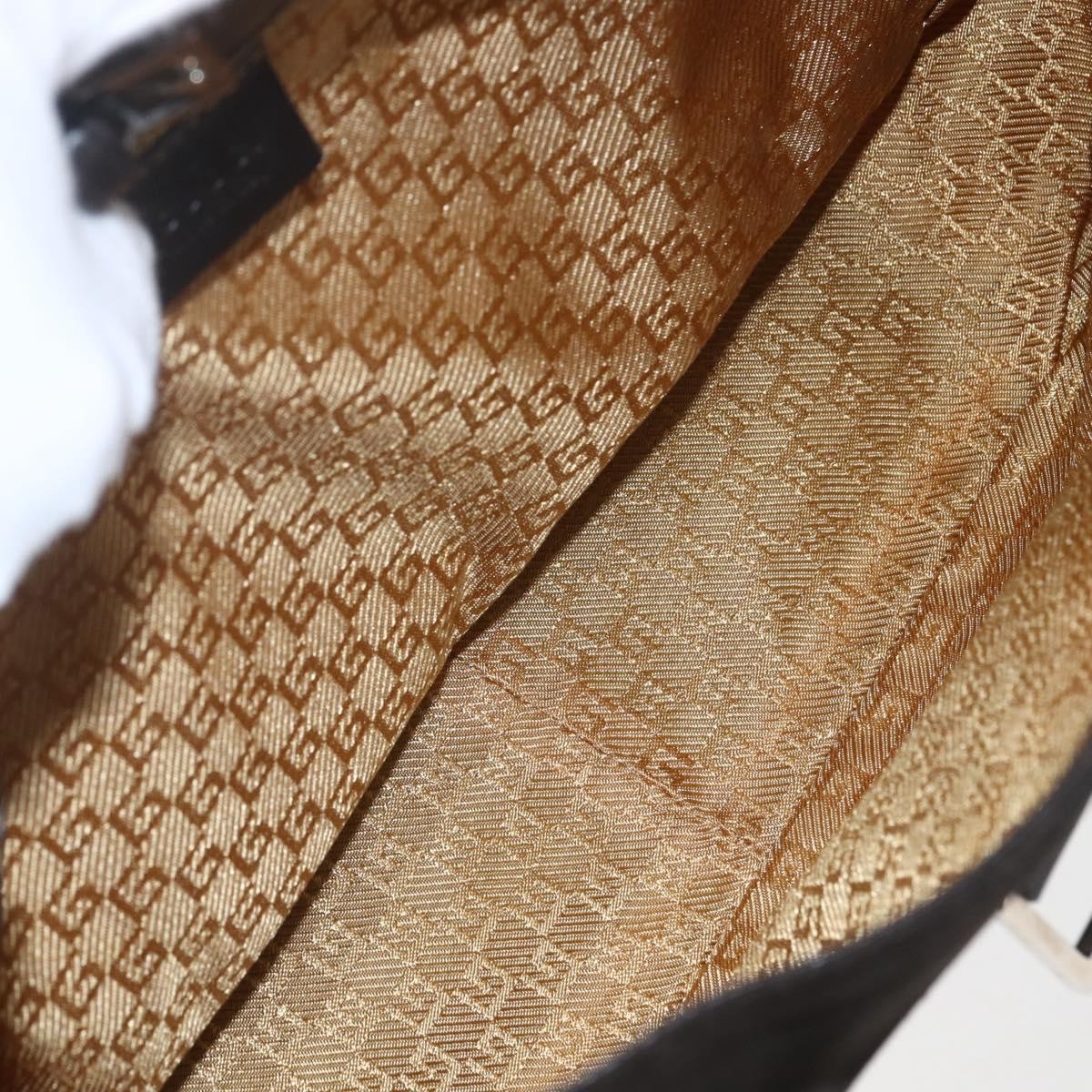 Gucci GUCCI Hand Bag Suede Brown Silver 000 0844 Authentic 166700